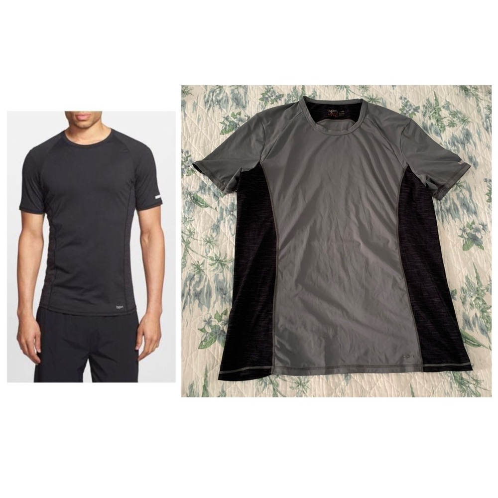 BPM Zella Celsian Performance T Shirt Short Sleeve Tee XL Gray Shade
